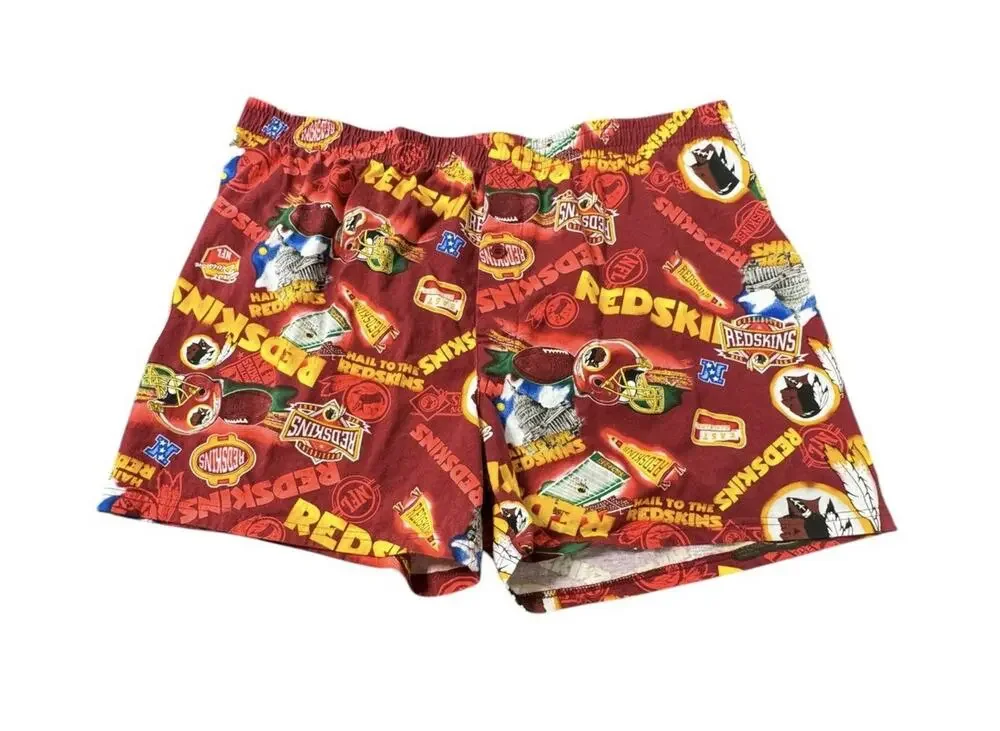 Vintage NFL Team Apparel XL Washington Redskins Collage AOP Boxer Shorts
